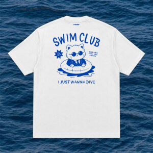 Camiseta BTS Swim Club Gatinho Costas
